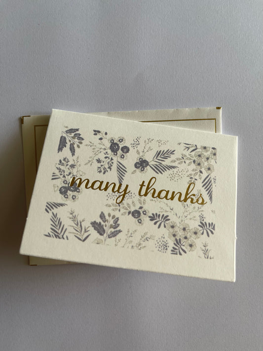 Card - Many Thanks (Off-White)